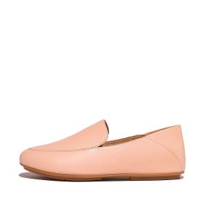 FitFlop Allegro Crush Back Leather Loafers Women's Loafers Coral | 467TMUBXO