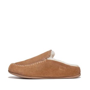 FitFlop Chrissie Ii Haus Shearling Lined Suede Women's Slippers Brown | 279CRUPFH