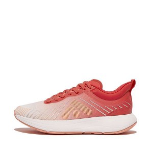 FitFlop Ff-Runner Ombre Edition Mesh Sports Women's Running Shoes Red / Coral / Coral | 259ZBTNWC