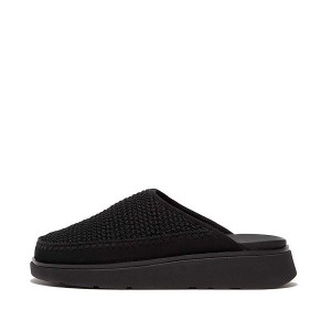 FitFlop Gen-Ff E01 Crochet Women's Mules Black | 139XFBSWT