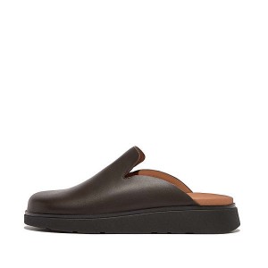 FitFlop Gen-Ff Leather Men's Mules Brown | 725DGRPNH