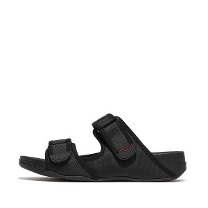 FitFlop Gogh-Moc Adjustable Water Resistant Men's Slides Black | 573GEAVPY