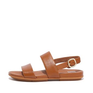 FitFlop Gracie Leather Back-Strap Women's Sandals Light Brown | 408OLAPBS