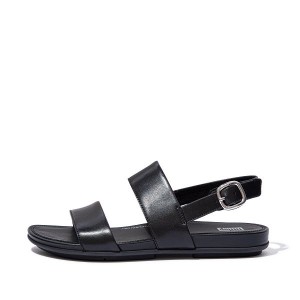 FitFlop Gracie Leather Back-Strap Women's Sandals Black | 328FIPROX