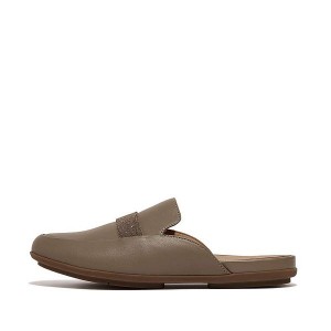 FitFlop Gracie Opul Trim Leather Women's Mules Grey | 716UEDYPV