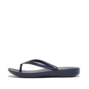 FitFlop Iqushion Ergonomic Women's Flip Flops Navy | 564YLTWVC