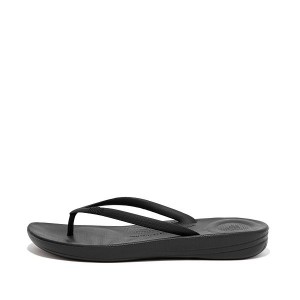 FitFlop Iqushion Ergonomic Women's Flip Flops Black | 653NLEYRK