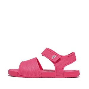 FitFlop Iqushion Junior Ergonomic Back-Strap Kids' Sandals Pink | 315PGNSVA