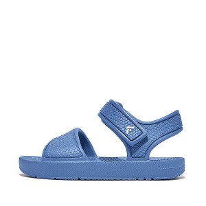 FitFlop Iqushion Toddler Ergonomic Back-Strap Kids' Sandals Blue | 154IONGHM