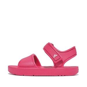 FitFlop Iqushion Toddler Ergonomic Back-Strap Kids' Sandals Pink | 413PYIFXM