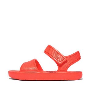 FitFlop Iqushion Toddler Ergonomic Back-Strap Kids' Sandals Orange | 672WIKABJ