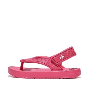 FitFlop Iqushion Toddler Ergonomic Back-Strap Kids' Flip Flops Pink | 783DPAOJF