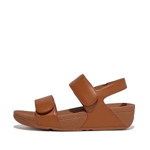 FitFlop Lulu Adjustable Leather Women's Sandals Light Brown | 901RVTNEG