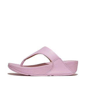 FitFlop Lulu Leather Toe-Post Women's Sandals Purple | 690GNQRKX