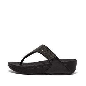 FitFlop Lulu Opul Toe-Post Women's Sandals Black | 708VNJBXY