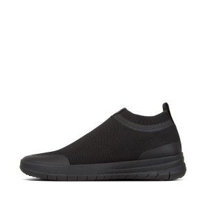 FitFlop Uberknit Slip On Men's Sneakers Black | 627STKUXI