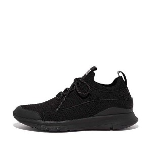 FitFlop Vitamin Ff Knit Sports Women's Sneakers Black | 145IBSNHU