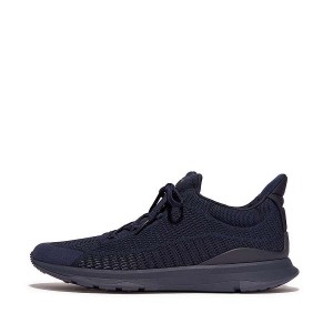 FitFlop Vitamin Ffx Knit Sports Men's Sneakers Navy | 640OIFZKW