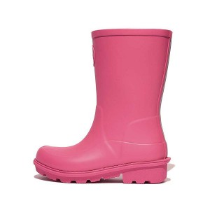 FitFlop Wonderwelly Junior Ergonomic Wellington Kids' Rain Boots Pink | 183FNOAXQ