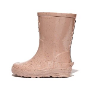 FitFlop Wonderwelly Toddler Glitter Ergonomic Kids' Rain Boots Rose Gold | 754STLVOC