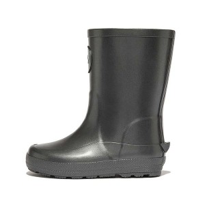 FitFlop Wonderwelly Toddler Pearlized Ergonomic Waterproof Wellington Kids' Rain Boots Black | 265UFYPLB