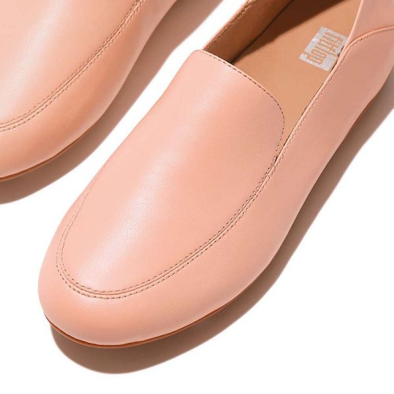 FitFlop Allegro Crush Back Leather Loafers Women's Loafers Coral | 467TMUBXO