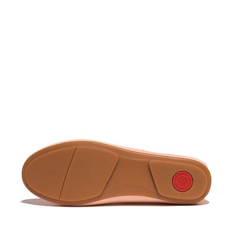 FitFlop Allegro Crush Back Leather Loafers Women's Loafers Coral | 467TMUBXO