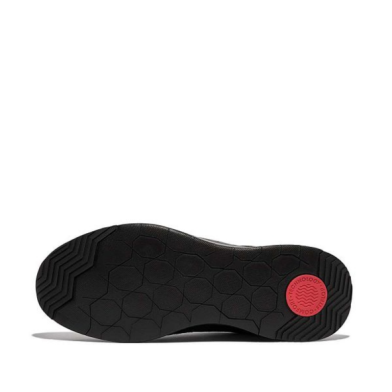 FitFlop Anatomiflex Material Mix Panel Men's Sneakers Black | 354XBJFWK