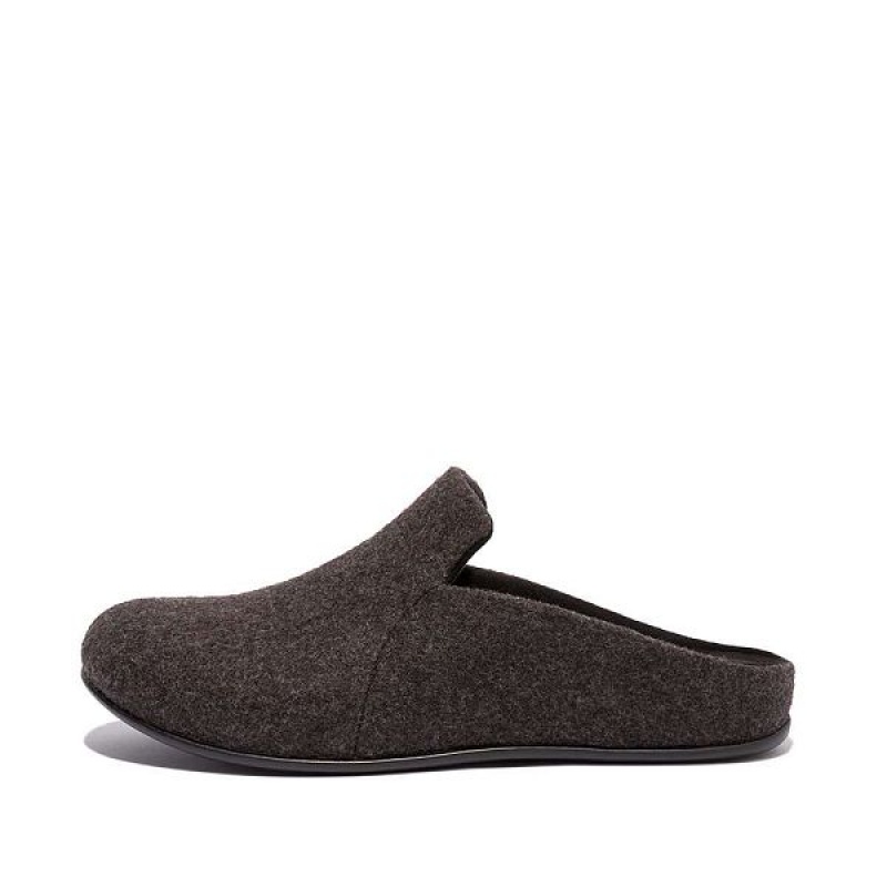 FitFlop Chrissie Ii E01 Haus Felt Women\'s Slippers Black | 876PGTXMW