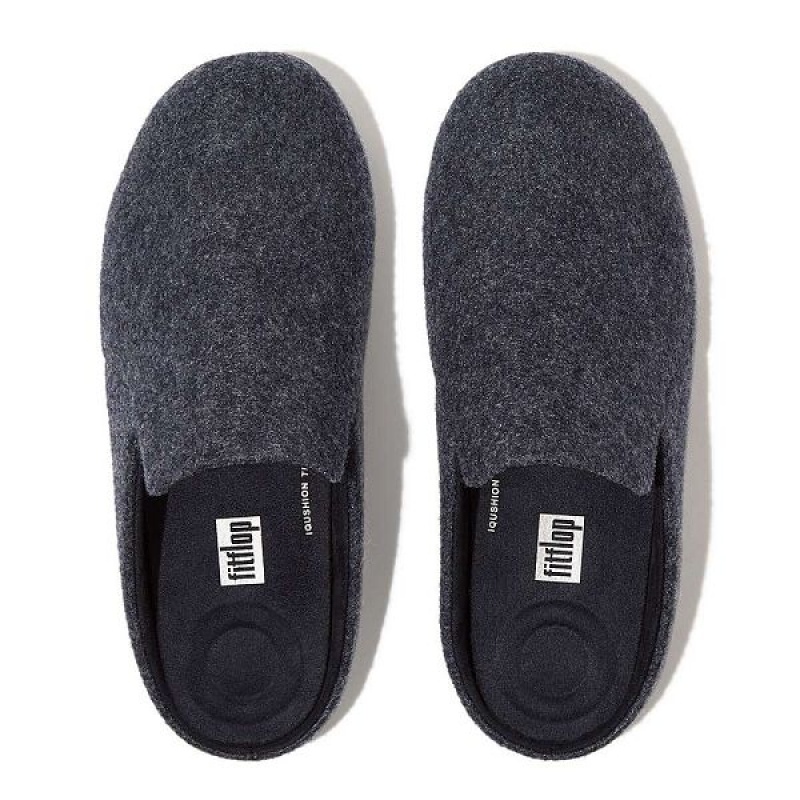 FitFlop Chrissie Ii E01 Haus Felt Women's Slippers Navy | 813KMLSVO