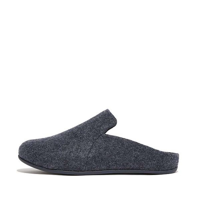 FitFlop Chrissie Ii E01 Haus Felt Women\'s Slippers Navy | 813KMLSVO