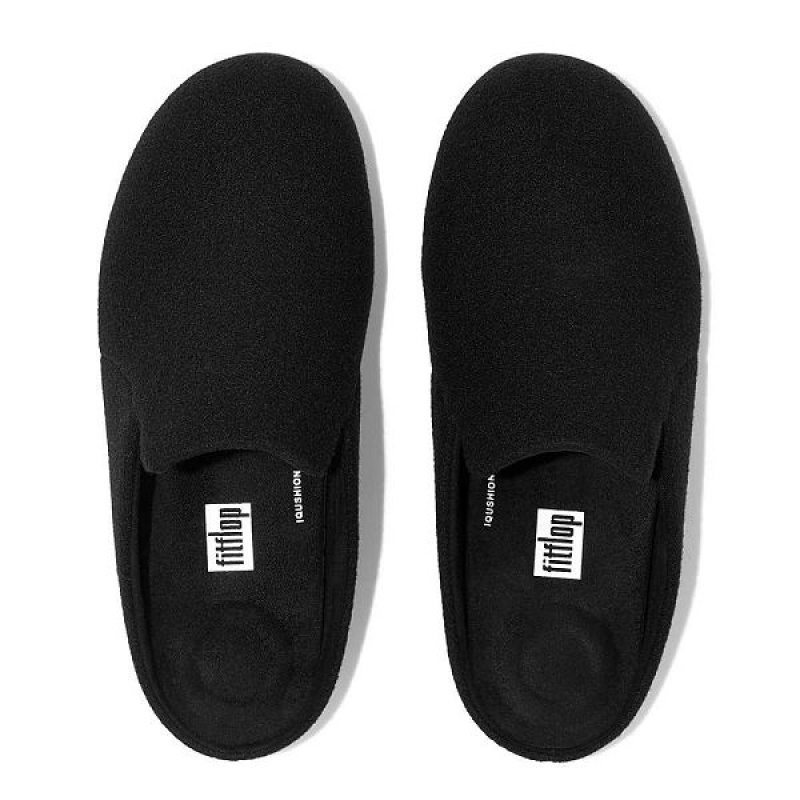 FitFlop Chrissie Ii Haus Felt Women's Slippers Black | 725CWVKSD