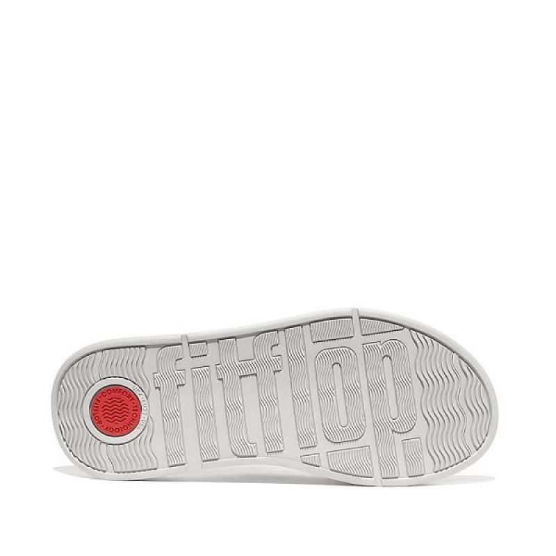 FitFlop F-Mode Jewel Deluxe Metallic Leather Flatform Cross Women's Slides Silver | 172NZVLID