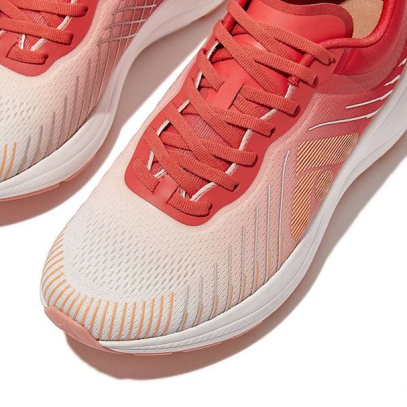 FitFlop Ff-Runner Ombre Edition Mesh Sports Women's Running Shoes Red / Coral / Coral | 259ZBTNWC