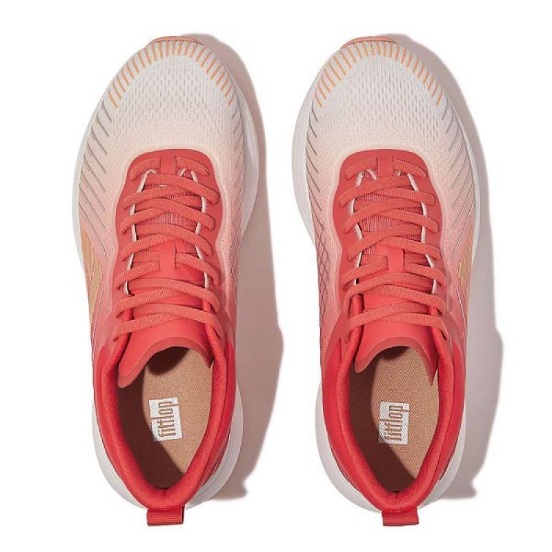 FitFlop Ff-Runner Ombre Edition Mesh Sports Women's Running Shoes Red / Coral / Coral | 259ZBTNWC