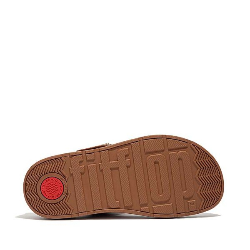 FitFlop Gen-Ff Buckle Leather Toe-Post Women's Sandals Light Brown | 842NUAGDP