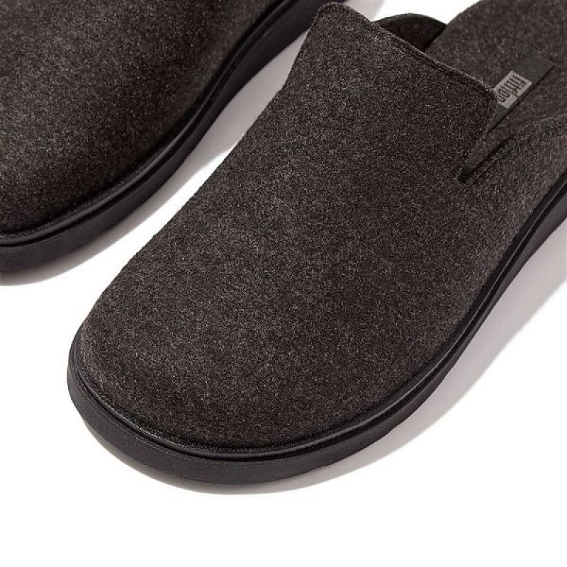 FitFlop Gen-Ff E01 Felt Men's Mules Black | 657BTPKSE