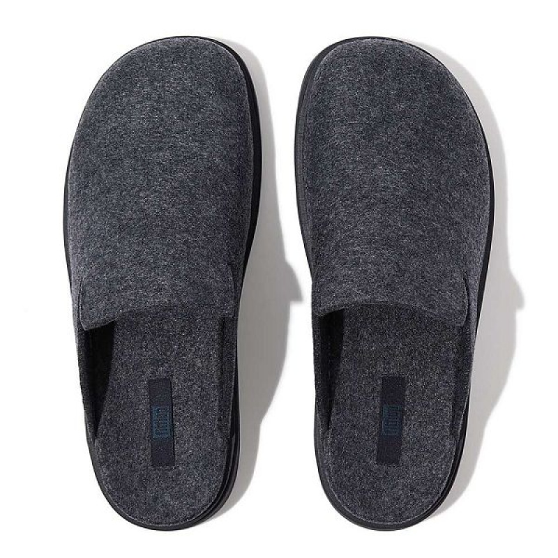 FitFlop Gen-Ff E01 Felt Men's Mules Navy | 986MXRWON