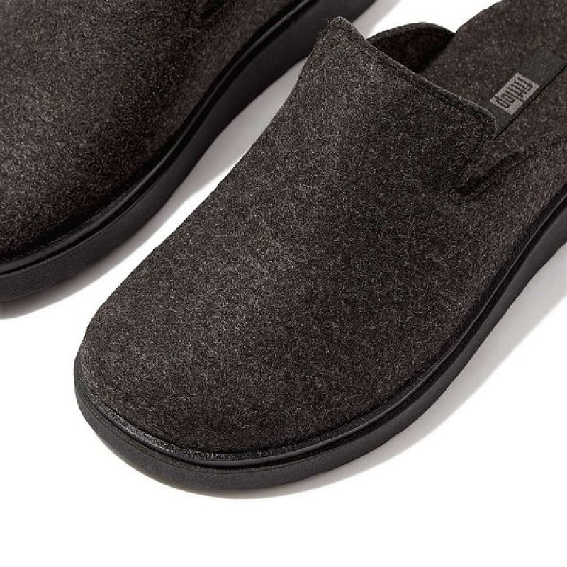 FitFlop Gen-Ff E01 Felt Women's Mules Black | 375QLWGOE