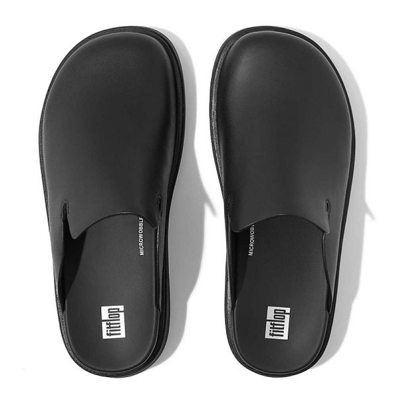 FitFlop Gen-Ff Leather Women's Mules Black | 276JTCZDX