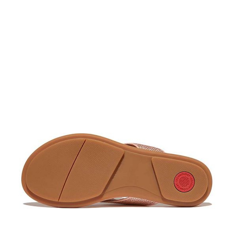 FitFlop Gracie Crystal Women's Flip Flops Brown / Beige | 738XQHPMD