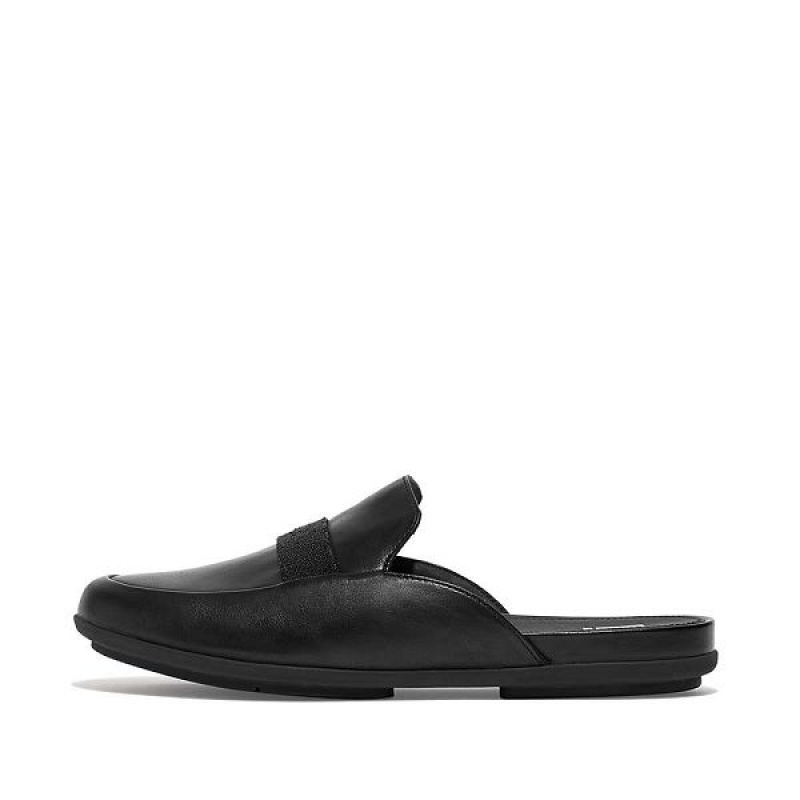 FitFlop Gracie Opul Trim Leather Women\'s Mules Black | 794ZSAQBH