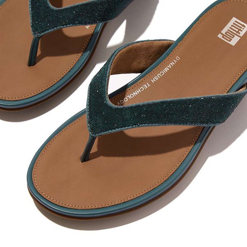 FitFlop Gracie Opul Women's Flip Flops Grey / Blue | 658IJBXOG