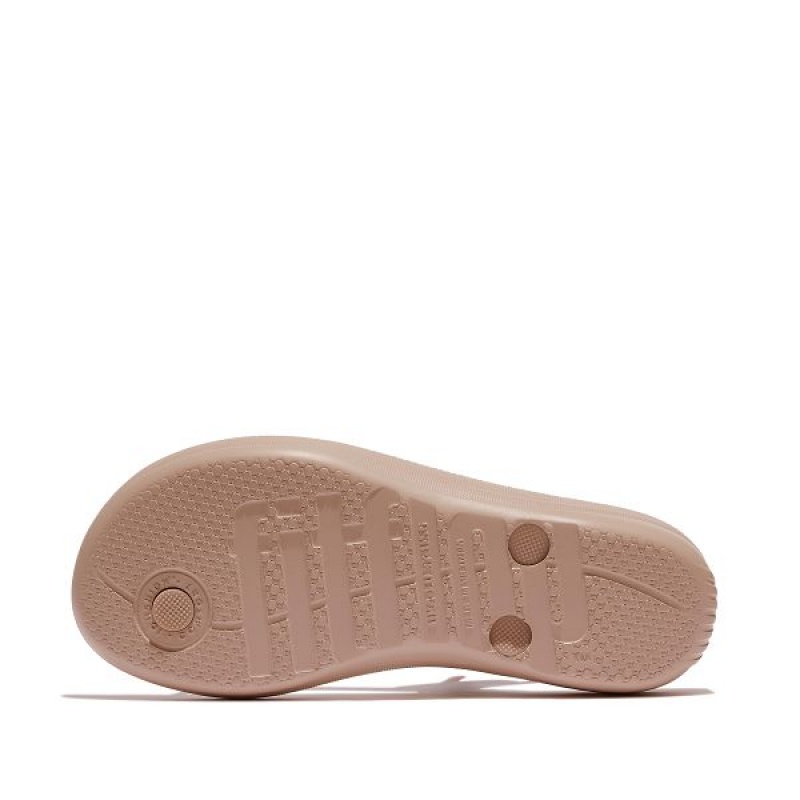 FitFlop Iqushion Ergonomic Women's Flip Flops Beige | 395NYEPOL