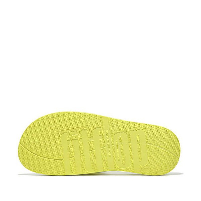 FitFlop Iqushion Glow In The Dark Two Bar Buckle Women's Slides Light Green | 378SJTWOR