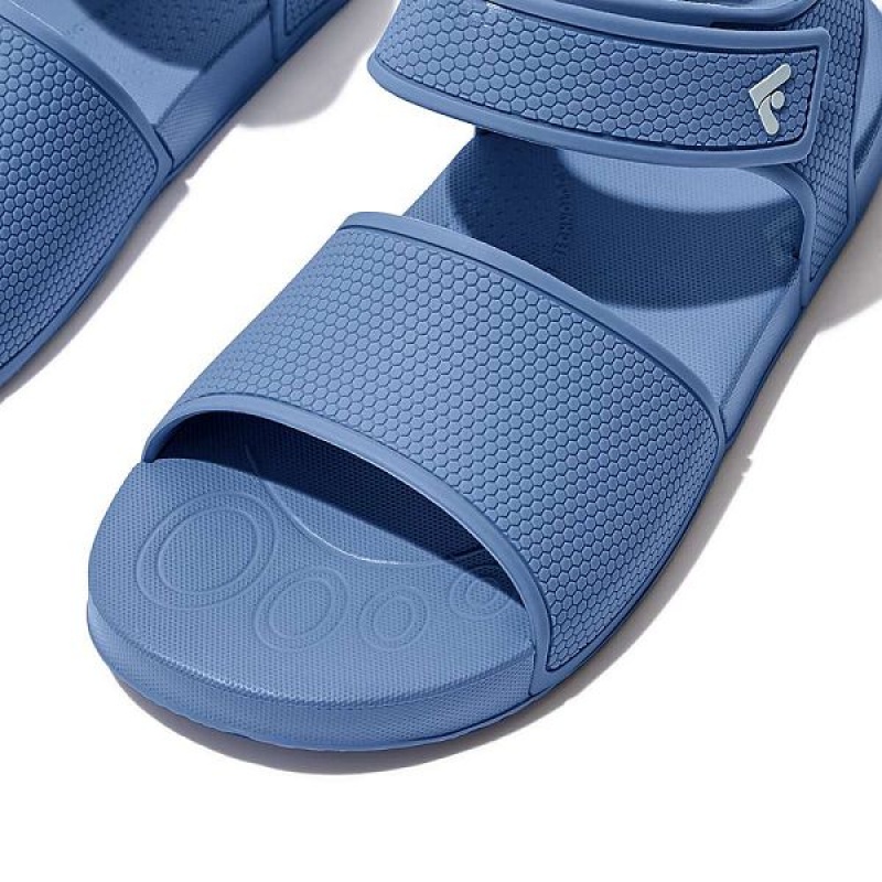 FitFlop Iqushion Junior Ergonomic Back-Strap Kids' Sandals Blue | 240RWTUIK