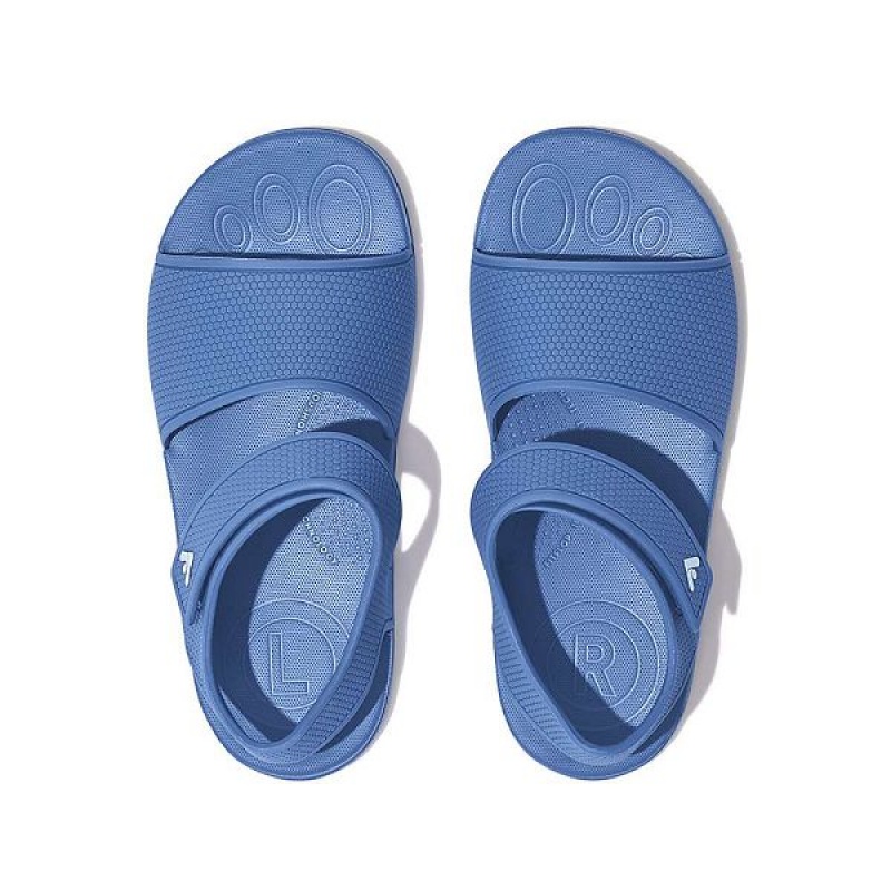 FitFlop Iqushion Junior Ergonomic Back-Strap Kids' Sandals Blue | 240RWTUIK