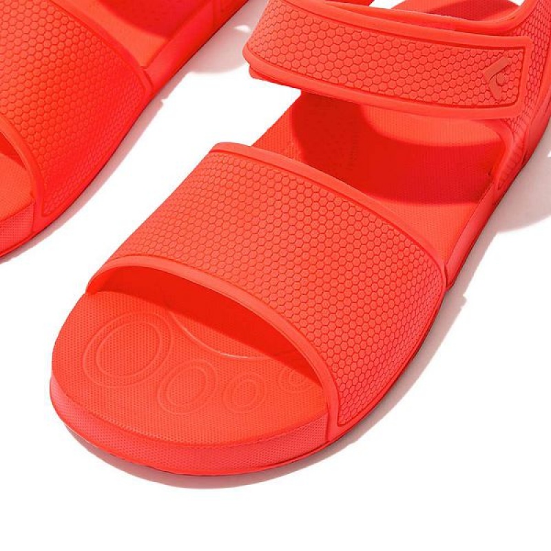 FitFlop Iqushion Junior Ergonomic Back-Strap Kids' Sandals Orange | 954SZCDUV