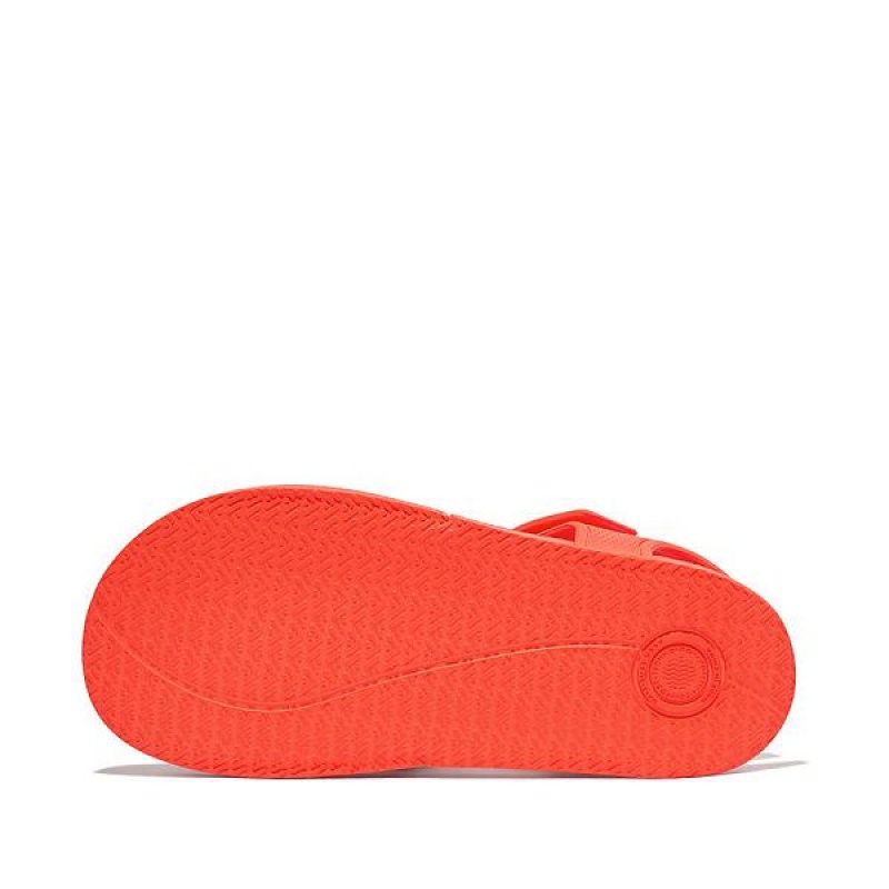 FitFlop Iqushion Junior Ergonomic Back-Strap Kids' Sandals Orange | 954SZCDUV