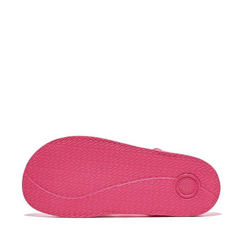 FitFlop Iqushion Junior Ergonomic Back-Strap Kids' Sandals Pink | 315PGNSVA